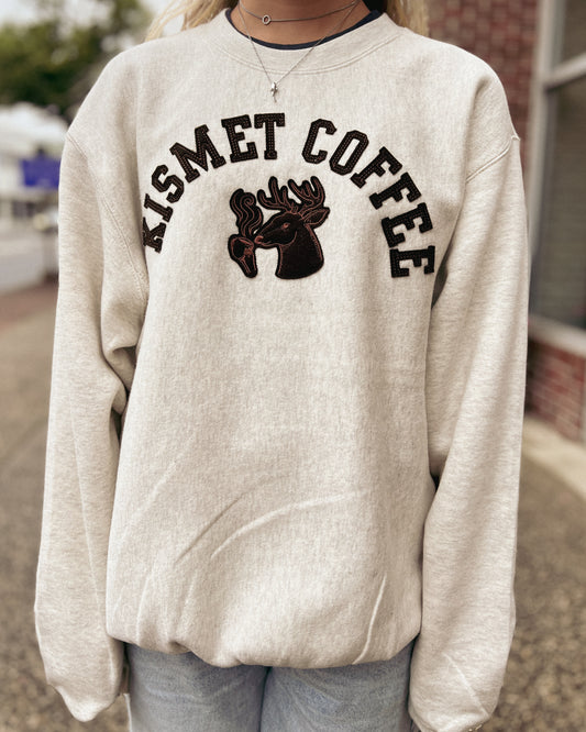 Heather Grey Embroidered Sweater